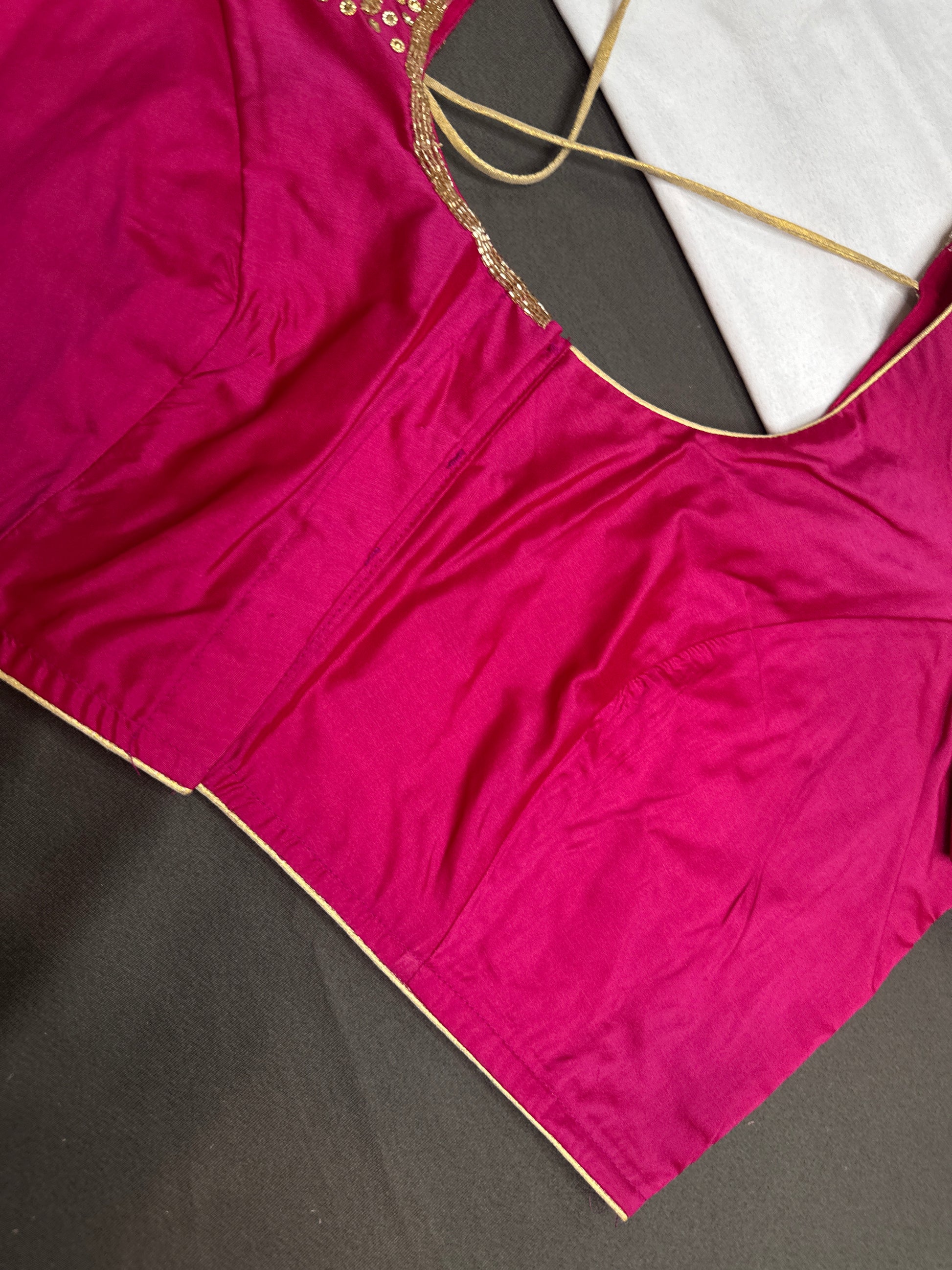 Pink Maggam Aari Work Blouse - 