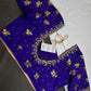 Blue Butterfly Maggam Aari Work Blouse - 