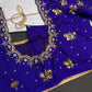 Blue Butterfly Maggam Aari Work Blouse - 