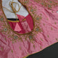 Pink Pattu Silk Maggam Aari Blouse - 