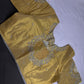 Gold Tissue Net Pattu Silk Maggam Aari Blouse - 