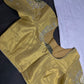 Gold Tissue Net Pattu Silk Maggam Aari Blouse - 