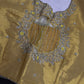 Gold Tissue Net Pattu Silk Maggam Aari Blouse - 