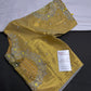 Gold Tissue Net Pattu Silk Maggam Aari Blouse - 