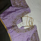 Lavender  Silk Maggam Aari Work Blouse - 