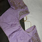 Lavender  Silk Maggam Aari Work Blouse - 