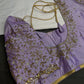 Lavender  Silk Maggam Aari Work Blouse - 