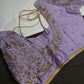 Lavender  Silk Maggam Aari Work Blouse - 