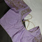 Lavender  Silk Maggam Aari Work Blouse - 