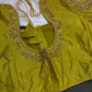 Green Net Silk Maggam Aari Blouse - 