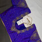 Blue Silk Maggam Aari Work Blouse - 