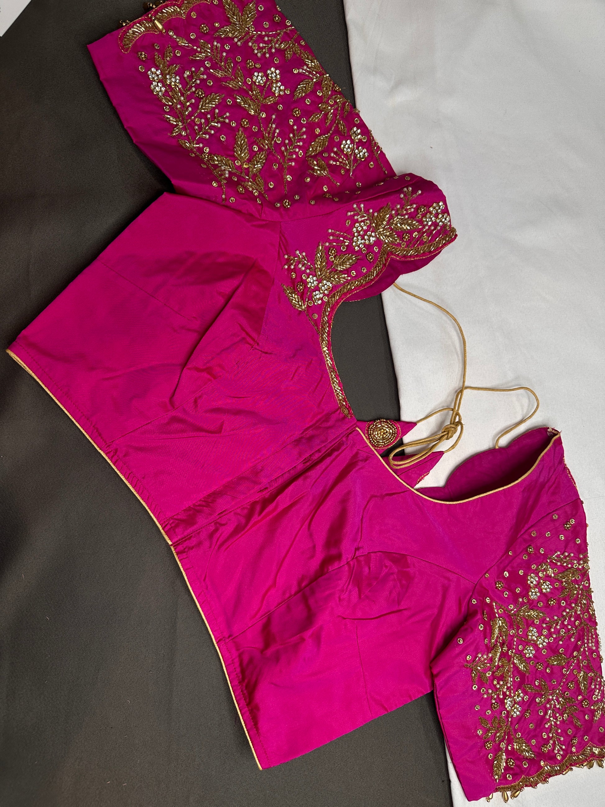 Pink Kardana Maggam Blouse - 