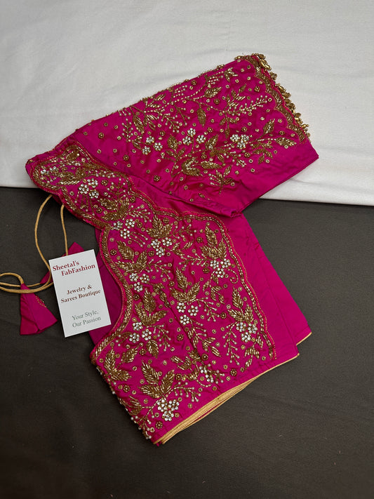 Pink Kardana Maggam Blouse - 