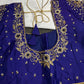 Blue Pattu Silk Maggam Aari Blouse - 