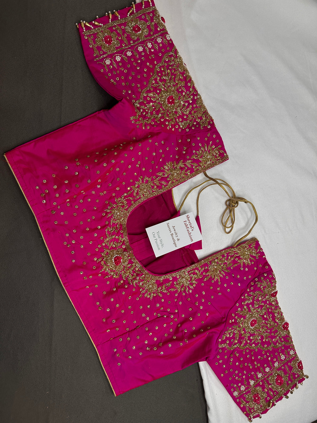 Pink Maggam Aari Work Blouse - 