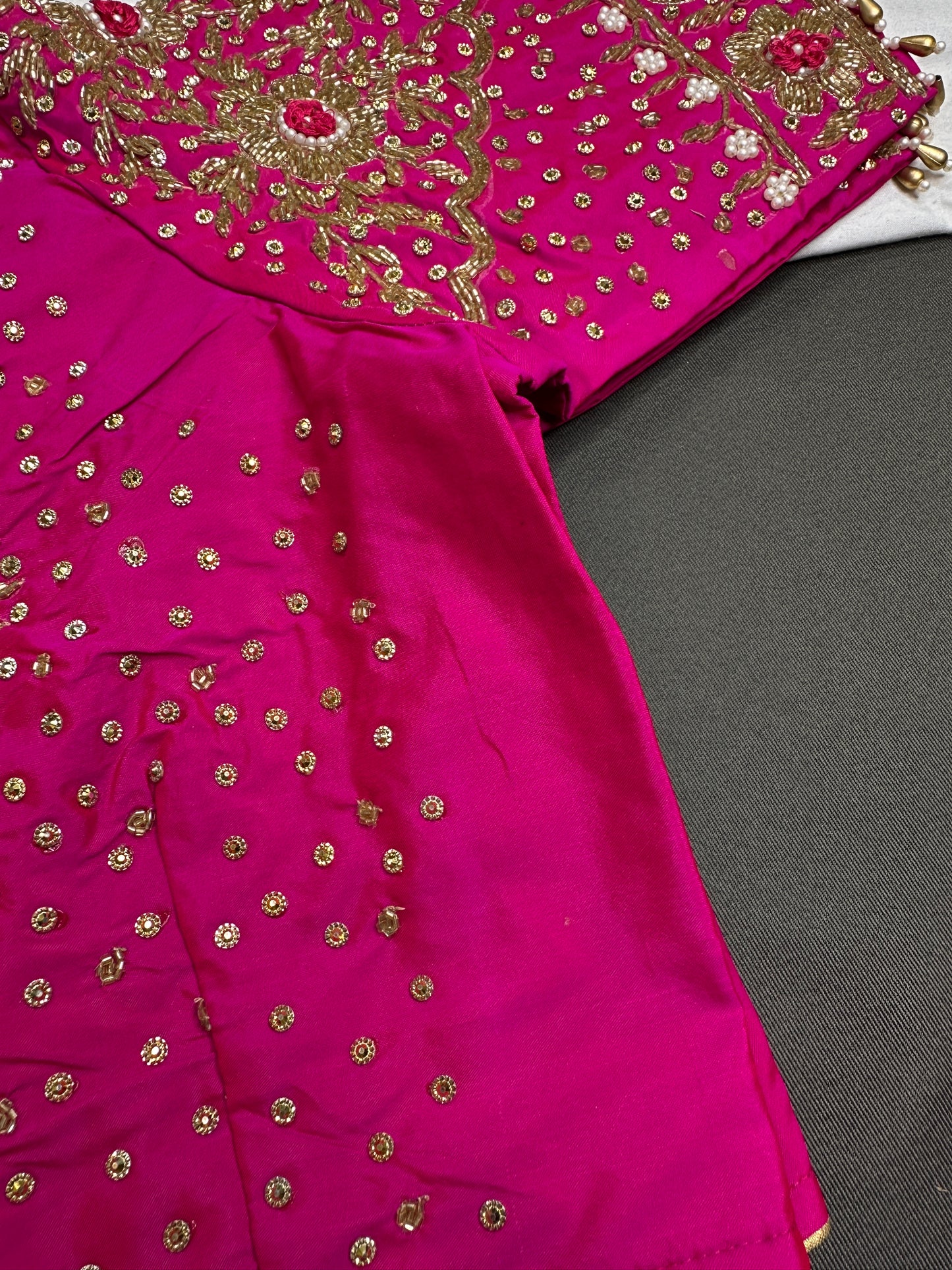 Pink Maggam Aari Work Blouse - 