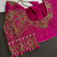 Pink Maggam Aari Work Blouse - 