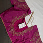 Magenta Pink Maggam Aari Work Blouse - 