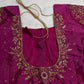 Magenta Pink Maggam Aari Work Blouse - 