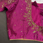 Magenta Pink Maggam Aari Work Blouse - 