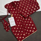 Marron Red Check Butta Stitched Blouse - 