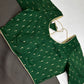 Green Silk Pattu  Stitched Blouse - 