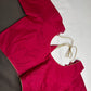 Pink Silk Plain Pattu  Stitched Blouse - 