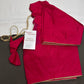 Pink Silk Plain Pattu  Stitched Blouse - 