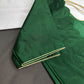 Green Silk Plain Pattu  Stitched Blouse - 