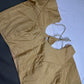 Beige Gold Silk Plain Pattu  Stitched Blouse - 