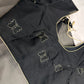 Black Butterfly Stitched Ready-Made Blouse - BL000792