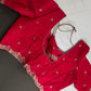 Khadi Silk Pink Embroidery Stitched Ready-Made Blouse - BL000794