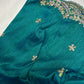 Khadi Silk Blue Embroidery Stitched Ready-Made Blouse - BL000795