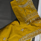 Mustard Yellow Maggam Work Silk Stitched Ready-Made Blouse - BL000801