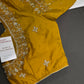 Mustard Yellow Maggam Work Silk Stitched Ready-Made Blouse - BL000801