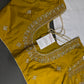 Mustard Yellow Maggam Work Silk Stitched Ready-Made Blouse - BL000801