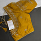 Mustard Yellow Maggam Work Silk Stitched Ready-Made Blouse - BL000801