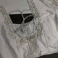 White Net Maggam Work Silk Stitched Ready-Made Blouse - BL000803