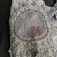 White Net Maggam Work Silk Stitched Ready-Made Blouse - BL000803