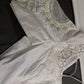 White Net Maggam Work Silk Stitched Ready-Made Blouse - BL000803