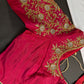 Pink Pattu Silk Maggam Aari Blouse - BL000804