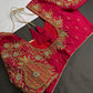 Pink Pattu Silk Maggam Aari Blouse - BL000804
