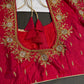 Pink Pattu Silk Maggam Aari Blouse - BL000804