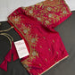 Pink Pattu Silk Maggam Aari Blouse - BL000804