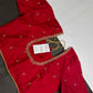 Red Pattu Silk Elegant Maggam Aari Blouse - BL000806