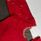 Red Pattu Silk Elegant Maggam Aari Blouse - BL000806