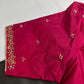 Pink Pattu Silk Elegant Maggam Aari Blouse - BL000808