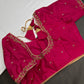 Pink Pattu Silk Elegant Maggam Aari Blouse - BL000808