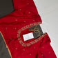 Red Pattu Silk Elegant Maggam Aari Blouse - BL000809