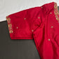 Red Pattu Silk Elegant Maggam Aari Blouse - BL000809